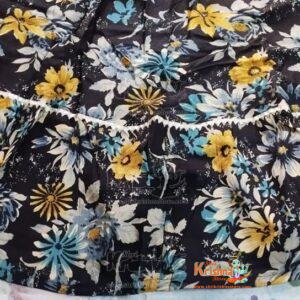 Yellow Black Cotton Gopi Dress Online