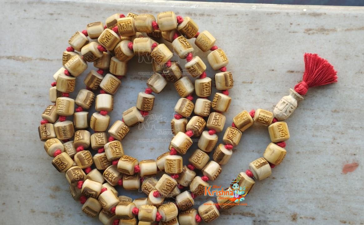 Shri Radha Krishna 108 + 1 Beads Tulsi Japa Mala