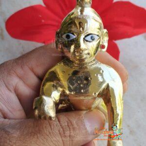 Brass Ashtadhatu ( 3 No ) Baby Laddu Gopal / Kanha Ji / Kanhaiya Ji / Little Krishna / Govinda / Thakur Ji / Bal Gopal