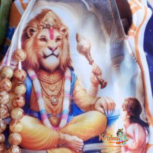 Lord Narasimha (Gomukhi) Jholi Bead Bag Three Sided Printed – Premium