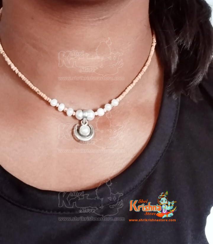 Pure Tulsi Kanthi Mala with Real Pearls with Real Stone