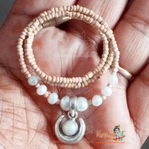Pure Tulsi Kanthi Mala with Real Pearls with Real Stone