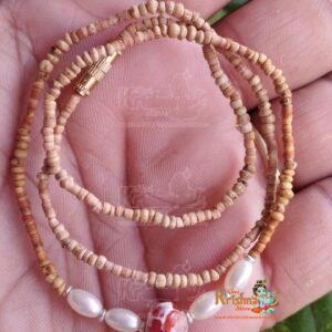 Pure Tulasi Mala Kanthimala with Real Pearls