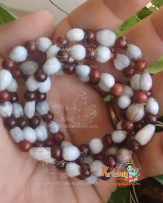 Vaijayanti With Red Chandan Kanthi Mala For Men & Women