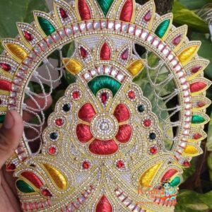 Multicolor Stone Mukut – For Small to Medium Size