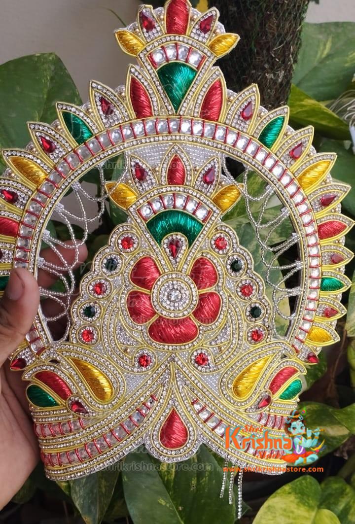 Multicolor Stone Mukut – For Small to Medium Size