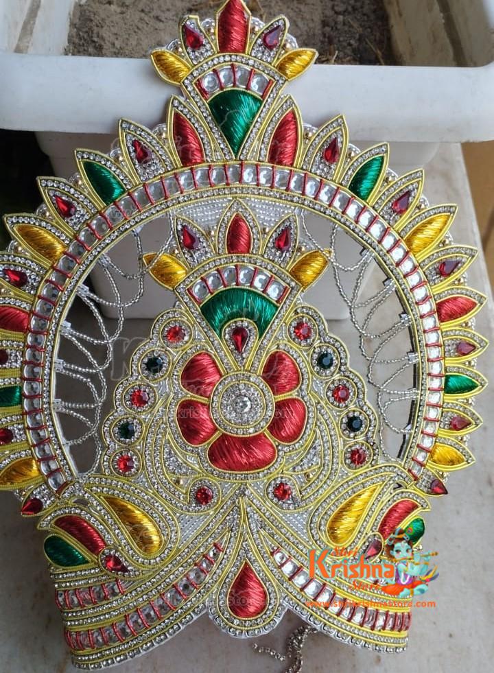 Multicolor Stone Mukut – For Small to Medium Size