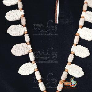 Shri Sita Ram Carved Tulsi Locket Mala
