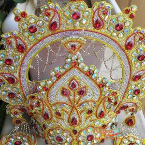 Multicolor Stone Mukut – For Small to Medium Size