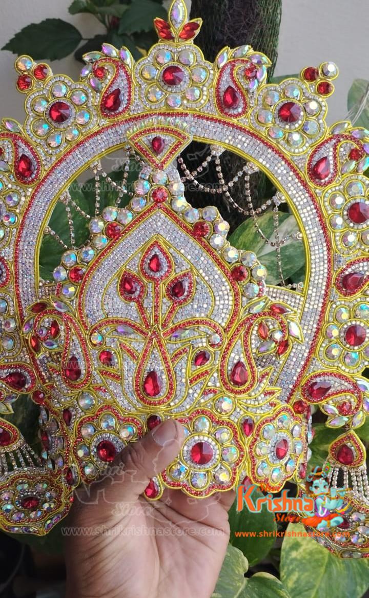 Multicolor Stone Mukut – For Small to Medium Size