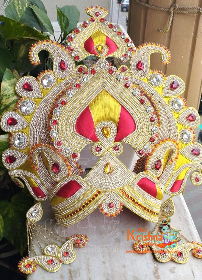 Big Size Beautiful Design Stone Mukut for Deity