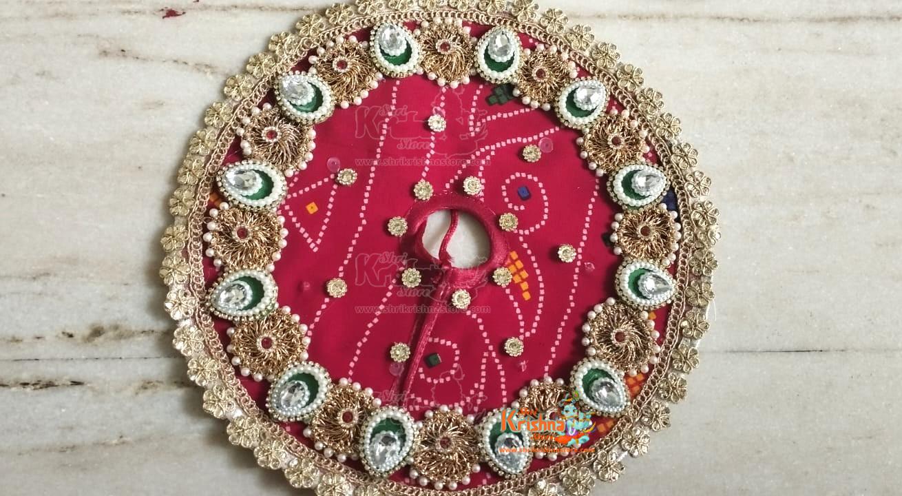Laddu Gopal Chunri Print Designer Poshak