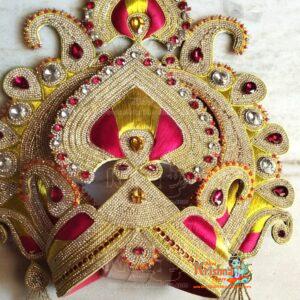 Beautiful Design Hand Made Mukut For Big Size Murti