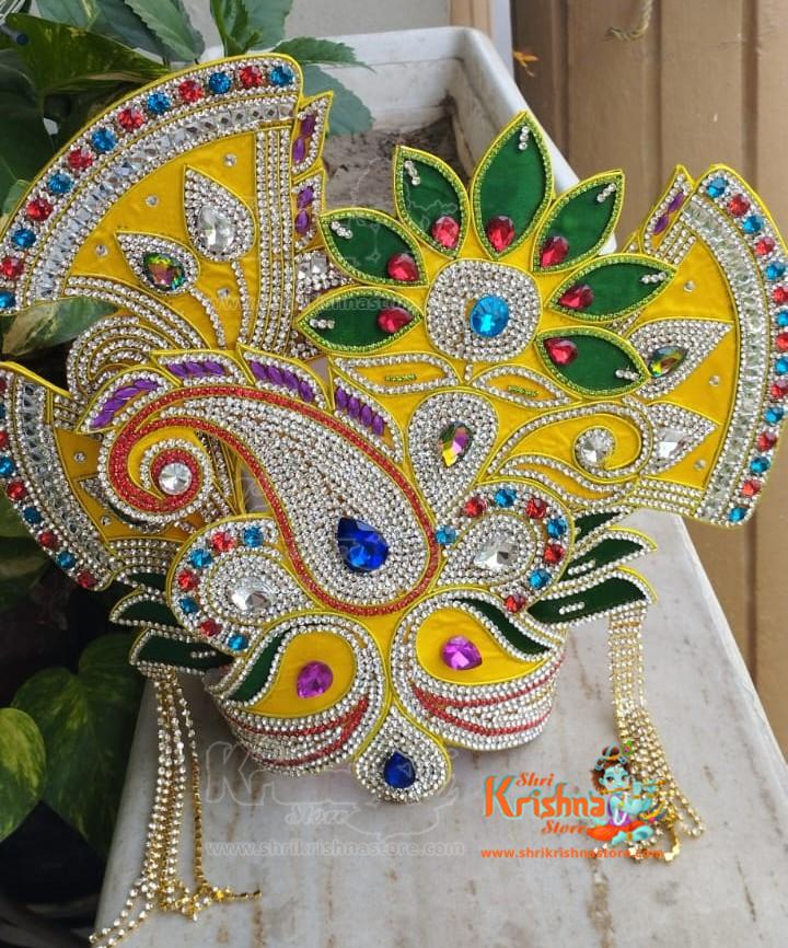 Buy Multicolor Stone Mukut – For Small to Medium Size