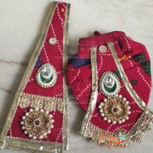 Radha Krishna Chunri Print Designer Poshak Set