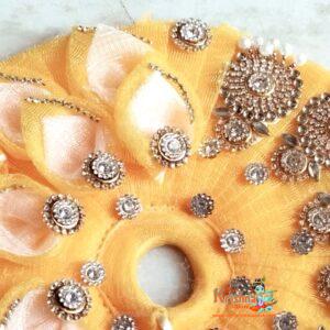 Kridham Yellow Decorated Laddoo Gopal Poshak