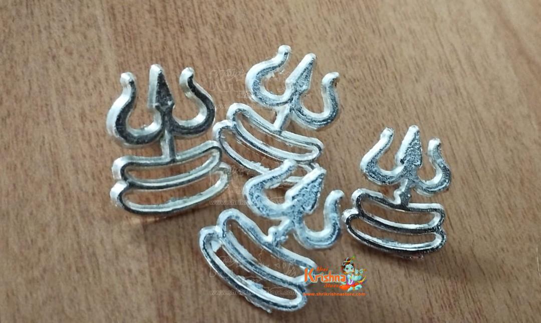 KRIWIN Trishul Tilak/Tika Stamps Metal Silver Color