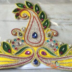 Adjustable Moti Designer Crown Mukut Suitable for All Deity Idol