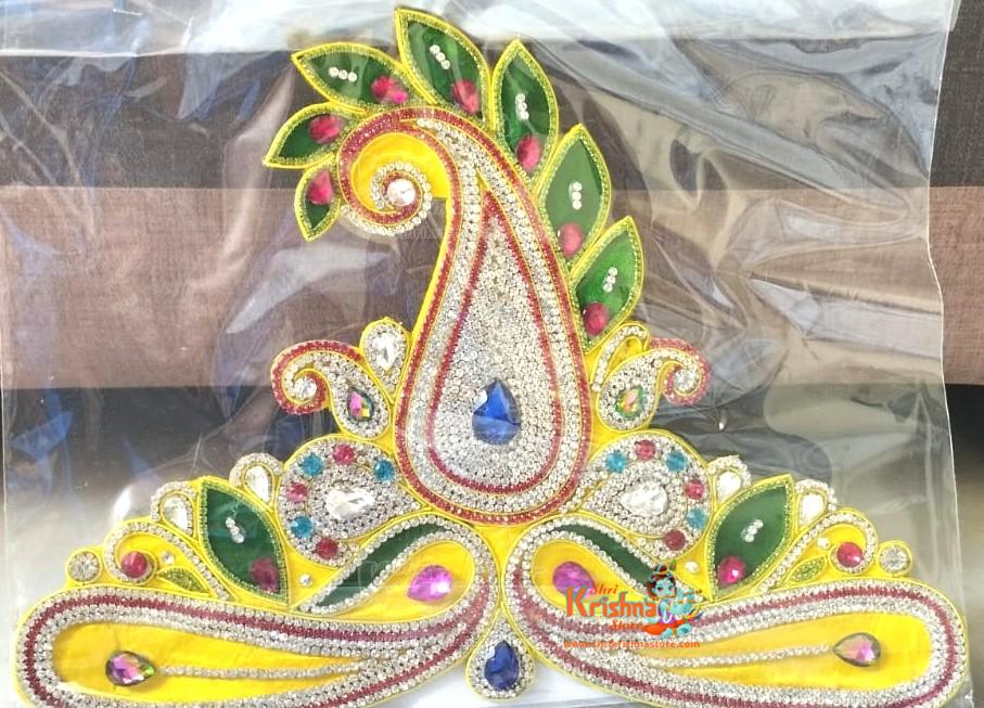 Adjustable Moti Designer Crown Mukut Suitable for All Deity Idol