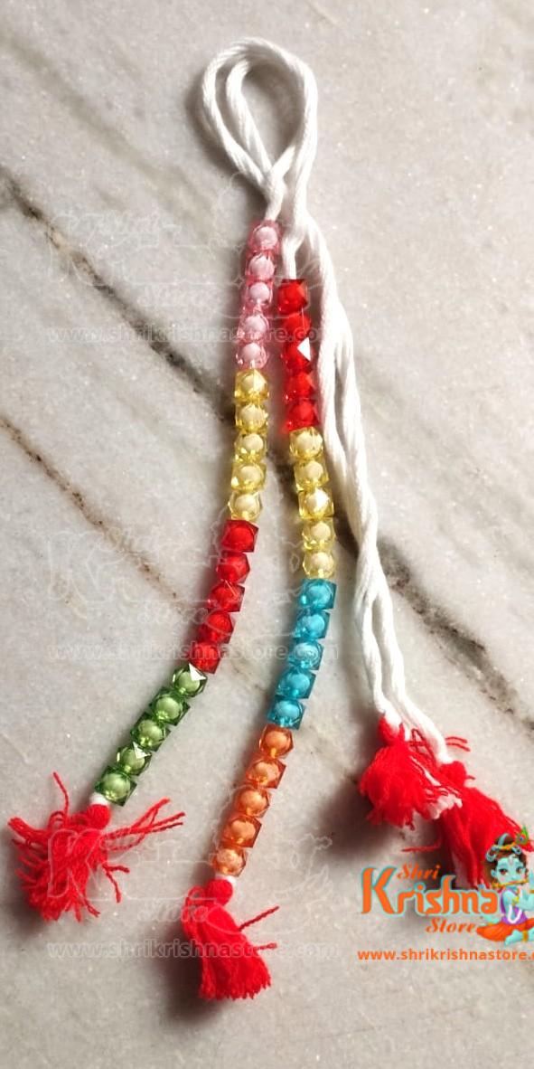 Blue Crystal Bead Sakshi (counter) Mala-Premium