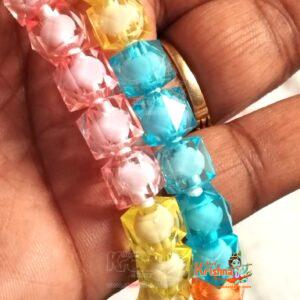 Blue Crystal Bead Sakshi (counter) Mala-Premium