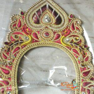Adjustable Moti Designer Crown Mukut Suitable for All Deity Idol