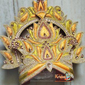 Adjustable Moti Designer Crown Mukut Suitable for All Deity Idol