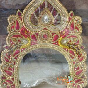 Adjustable Moti Designer Crown Mukut Suitable for All Deity Idol