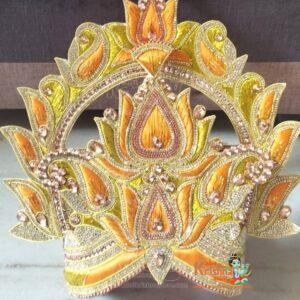 Adjustable Moti Designer Crown Mukut Suitable for All Deity Idol