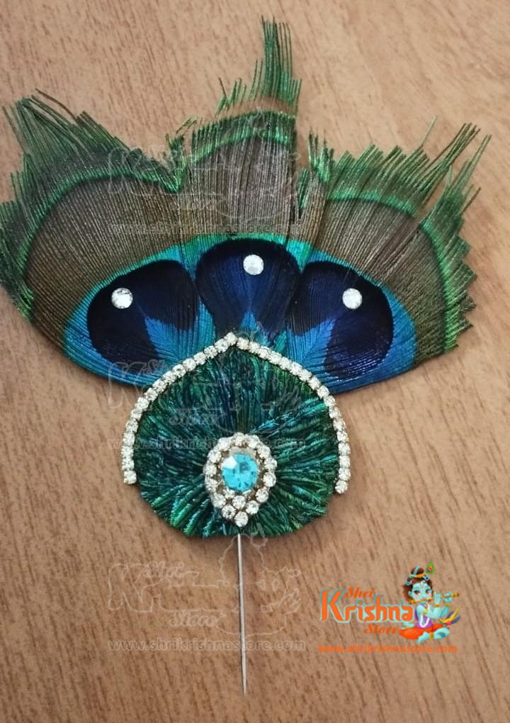Buy Designer Stone Peacock Feather Work Kalangi ( Height : 3 Inch