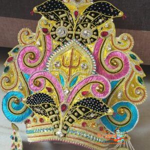 Custom Design Lotus Multicolour Mukut Suitable for All Deity Idols