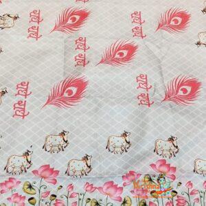 Custom Design Radhe Radhe Cow With Flower Design Stall