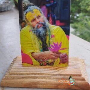 Wodden Photo Frame Maharaj Premanand Ji and Shri Radha Rani