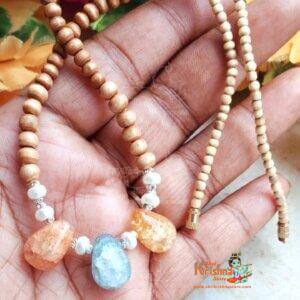 Original Crystal With tulsi Kanthi Design Mala