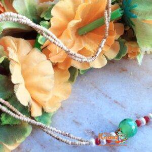 Stone with white moti Tulsi Kanthi Mala