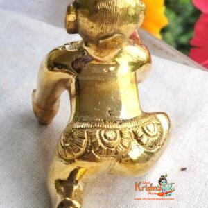 Heavy Solid Pure Brass Laddu Gopal Ji Idol from Vrindavan