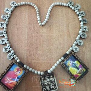 Customized Radha Carved Naam Haar with Multiple Locket