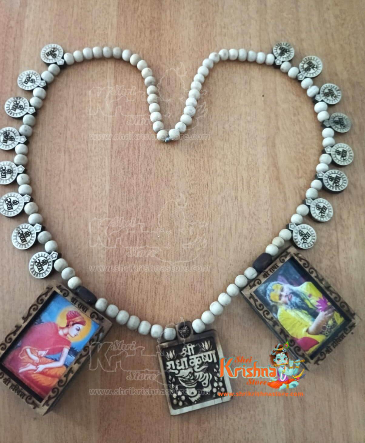 Customized Radha Carved Naam Haar with Multiple Locket