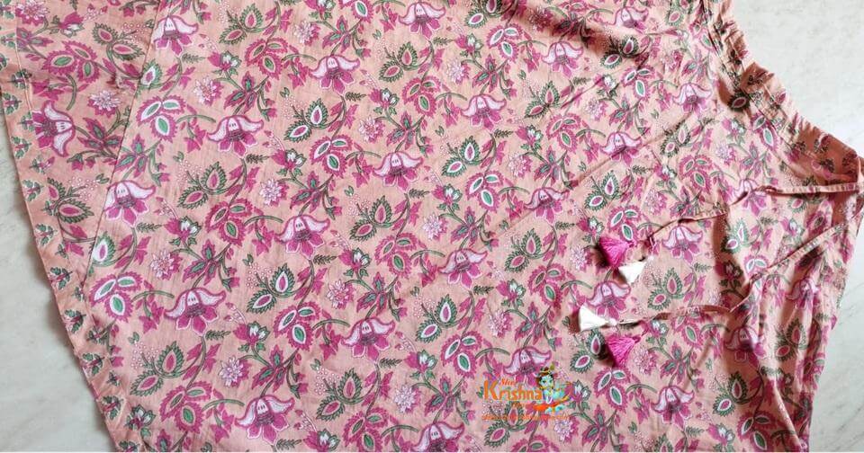 flower peach gopi dress