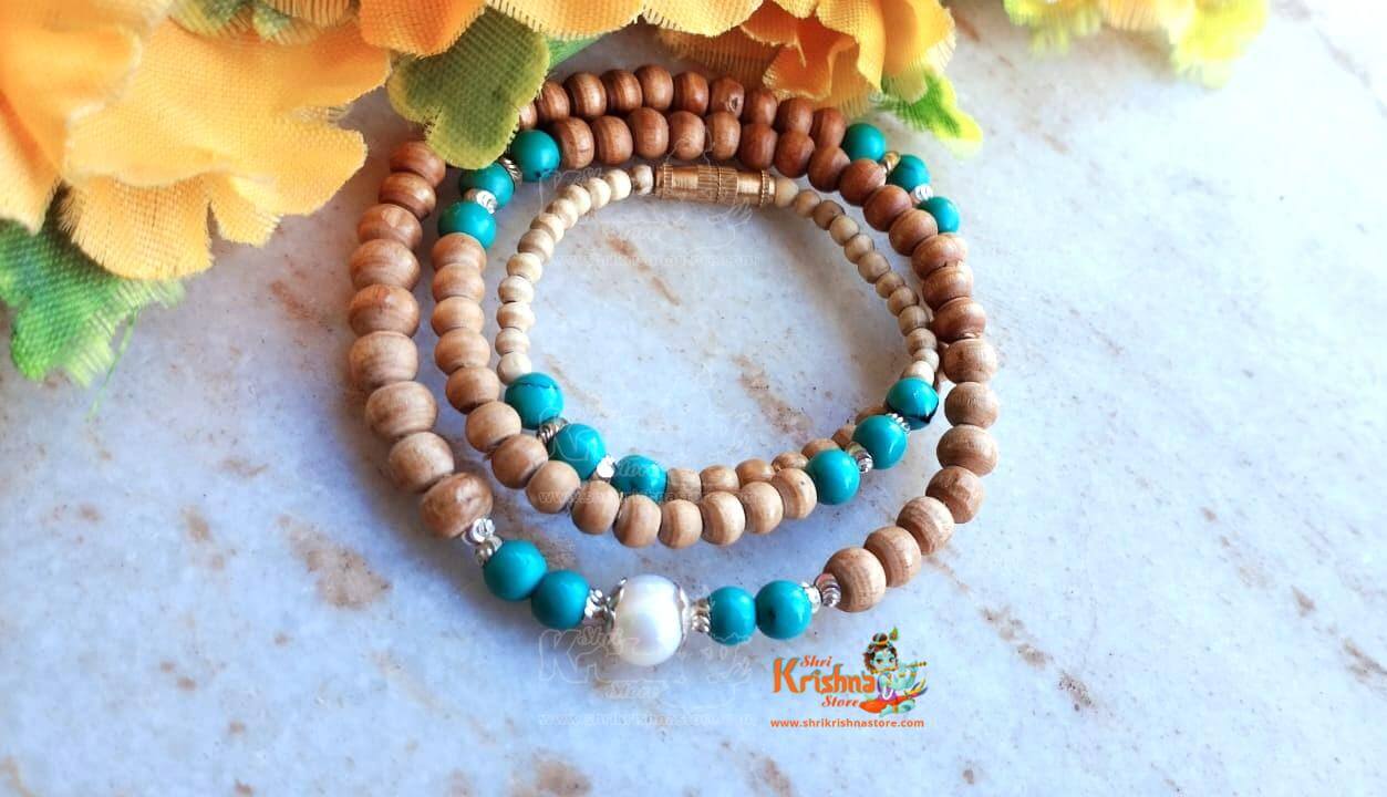 Real Pearl Moti Tulsi Kanthi Mala