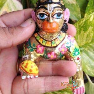 Hand Painted Bal Hanuman Idol Statue / Little Bajrang Bali