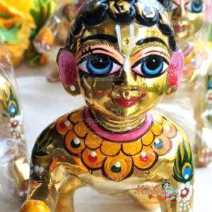 Beautiful Design Bal Laddu Gopal Brass Idol