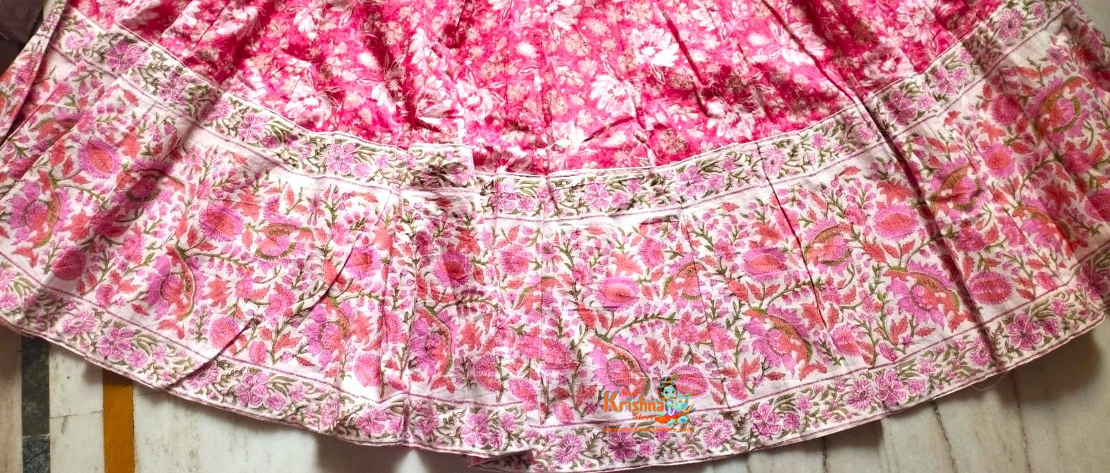 Radharani – Gopi Skirt Outfit Pink and Navy Blue