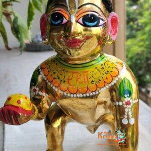 Smiley Face Laddu Gopal ji/Kanha ji Brass Idol