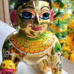 Smiley Face Laddu Gopal ji/Kanha ji Brass Idol