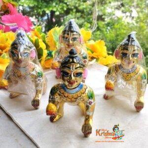 Beautiful Design Bal Krishna Brass Idol