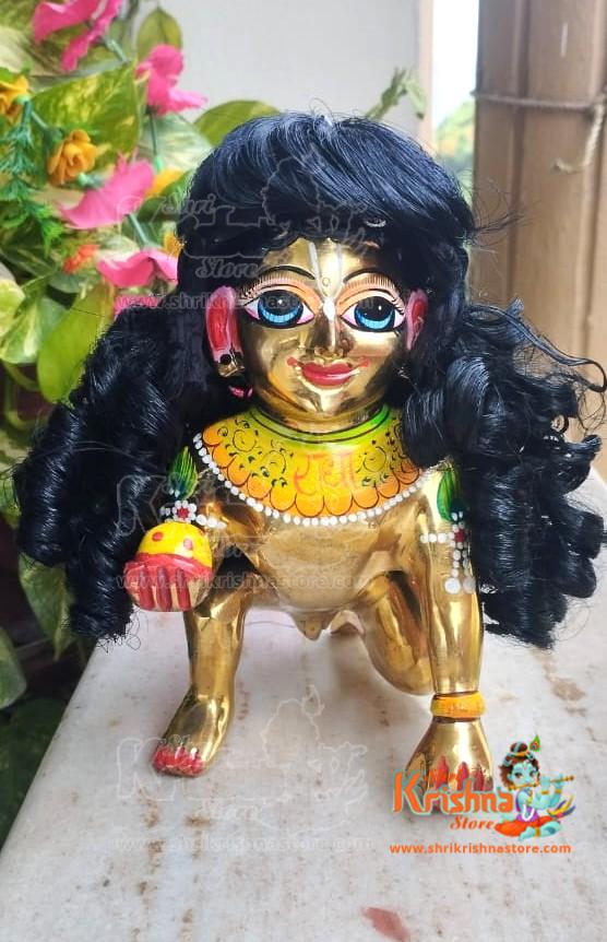 Laddu Gopal Curly Hair for Size 8,9,10 No laddu Gopal G