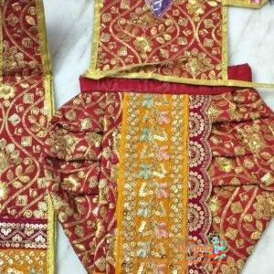 Radha Krishna Designer Dress Set for 22 , 24 Inch Idol