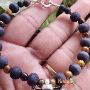 Pure Tulsi with Tiger Ball Special Narasimha Strong Kavach Silver Bracelet