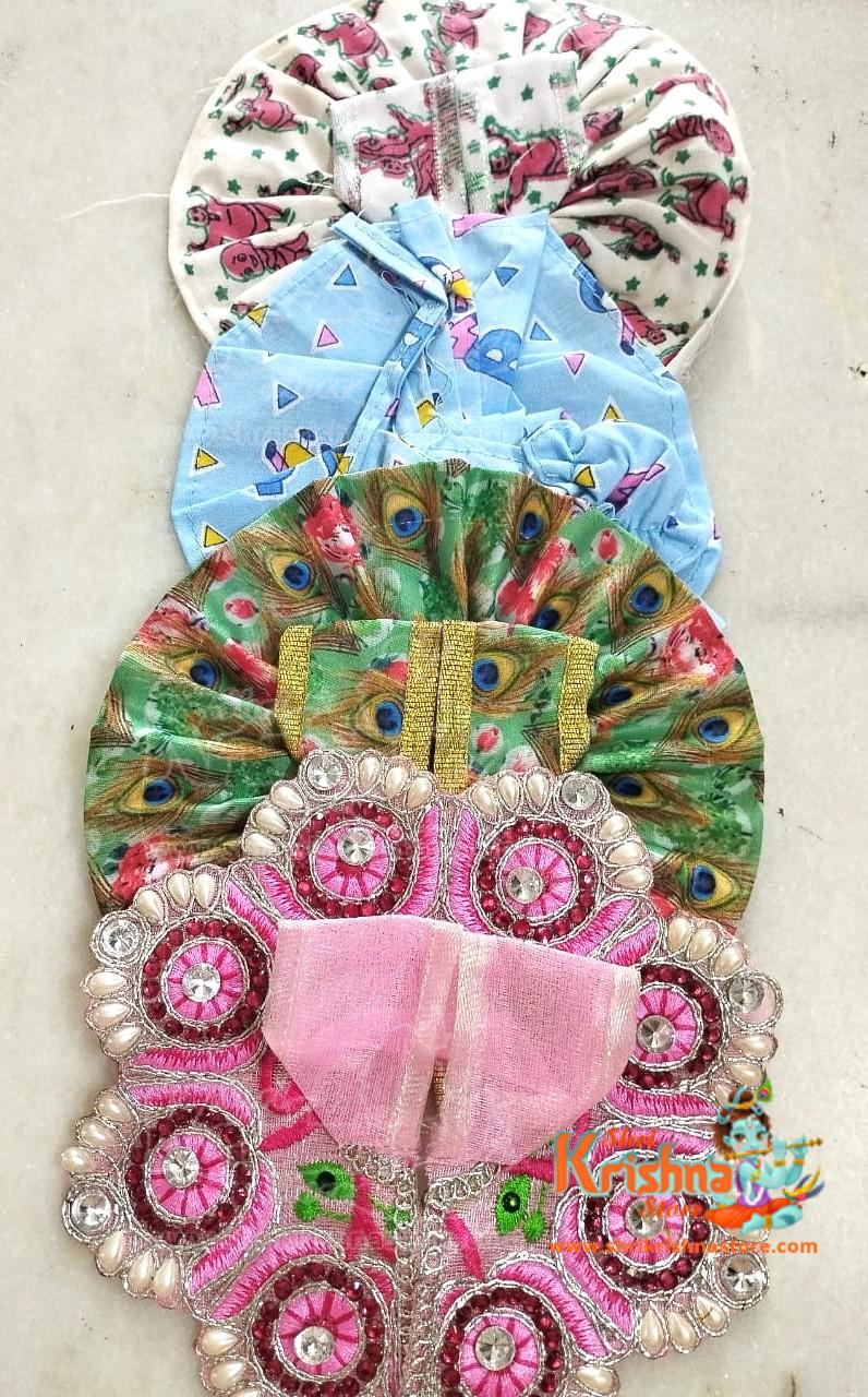 (Pack of 4) Pink Color Letest Laddu Gopal God Fabric Embroidery Designer Dress